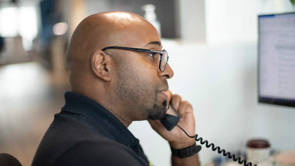 GP taking a call
